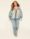 Swing Bracelet-Sleeve Tie-Neck Blouse - thumbnail 3