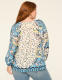 Swing Bracelet-Sleeve Tie-Neck Blouse - thumbnail 2
