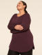 LIVI Soft Boatneck Ruched-Sleeve Tunic - thumbnail 4