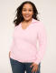 Pearlized V-Neck Collar Sweater - thumbnail 1