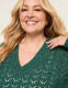 Relaxed Sequin V-Neck Stitch Pullover Sweater - thumbnail 8