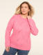 Relaxed Pointelle-Stitch Pullover Sweater - thumbnail 1