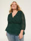 3/4-Sleeve Faux-Wrap Blouse - thumbnail 6