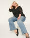 3/4-Sleeve Faux-Wrap Blouse - thumbnail 3