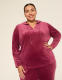 LIVI V-Neck Velour Hoodie - thumbnail 7
