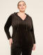 LIVI V-Neck Velour Hoodie - thumbnail 4