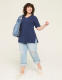 Elbow-Sleeve V-Neck Tunic Tee - thumbnail 6
