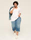 Elbow-Sleeve V-Neck Tunic Tee - thumbnail 3
