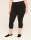 LIVI Soft Macrame-Detail 21" Capri Legging - thumbnail 5