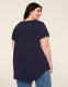 Short-Sleeve Notch-Neck Top - thumbnail 2
