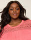Crochet-Yoke Dolman-Sleeve Top - thumbnail 4