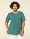Knit Linen Tulip-Sleeve Top - thumbnail 1