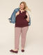 Puff-Sleeve V-Neck Sweater - thumbnail 3
