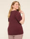 Puff-Sleeve V-Neck Sweater - thumbnail 2