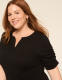 Puff-Sleeve V-Neck Sweater - thumbnail 8
