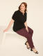 Puff-Sleeve V-Neck Sweater - thumbnail 9