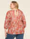 Mesh 3/4-Sleeve Tie-Back Top - thumbnail 5