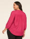 3/4-Sleeve Crew-Neck Button-Front Top - thumbnail 2