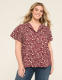 Swing Flutter-Sleeve Button-Down Blouse - thumbnail 4