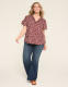 Swing Flutter-Sleeve Button-Down Blouse - thumbnail 6