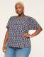 Smocked-Shoulder Crew-Neck Top - thumbnail 4