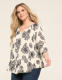 Swing 3/4-Sleeve Notch-Neck Top - thumbnail 1