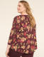 3/4-Sleeve Notch-Neck Top - thumbnail 2