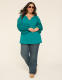 Knit & Woven Jacquard 3/4-Sleeve Top - thumbnail 10
