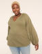 Knit & Woven Jacquard 3/4-Sleeve Top - thumbnail 4