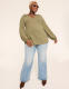 Knit & Woven Jacquard 3/4-Sleeve Top - thumbnail 6