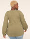 Knit & Woven Jacquard 3/4-Sleeve Top - thumbnail 5