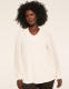 Knit & Woven Smocked V-Neck Top - thumbnail 5