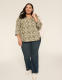 3/4-Sleeve Notch-Neck Top - thumbnail 6