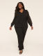 Knit & Woven Smocked V-Neck Top - thumbnail 10