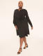 Ponte Twill Tie-Waist Long-Sleeve Dress - thumbnail 1