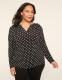 Long-Sleeve Notch-Neck Top - thumbnail 4
