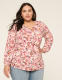 Blouson-Sleeve V-Neck Top - thumbnail 1