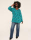 Blouson-Sleeve V-Neck Top - thumbnail 6