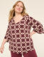 3/4-Sleeve V-Neck Tunic Top - thumbnail 1