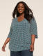 3/4-Sleeve V-Neck Tunic Top - thumbnail 7