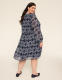 Long-Sleeve Split-Neck Dress - thumbnail 2