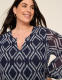 Long-Sleeve Split-Neck Dress - thumbnail 3
