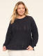 Pointelle Crew-Neck Pullover Sweater - thumbnail 1