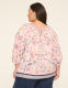 Swing 3/4 Sleeve Raglan Popover Blouse - thumbnail 2