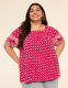 Short-Sleeve Square-Neck Blouse - thumbnail 1