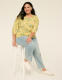 Elbow Sleeve Scoop-Neck Blouse - thumbnail 6