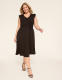 Surplice-Neck Flutter-Sleeve Midi Dress - thumbnail 4