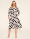 Long-Sleeve Faux-Wrap Jersey Dress - thumbnail 4
