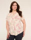 Short-Sleeve Notch-Neck Top - thumbnail 4