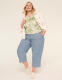 Short-Sleeve Notch-Neck Top - thumbnail 3